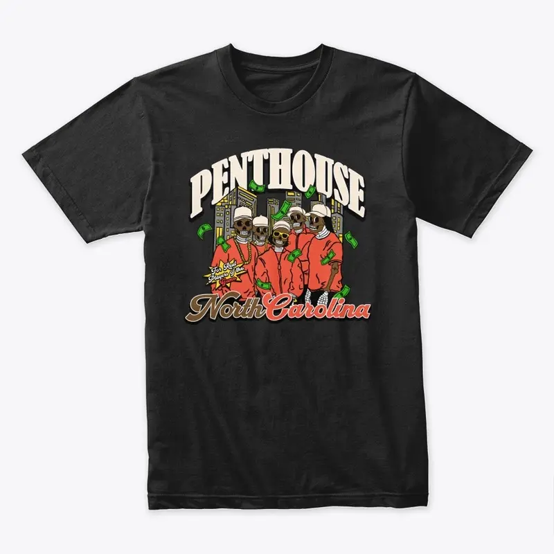 PENTHOUSE* 4REAL DEEP ORANGE T SHIRT