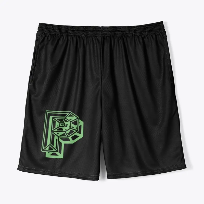 PENTHOUSE* GREEN MESH SHORTS