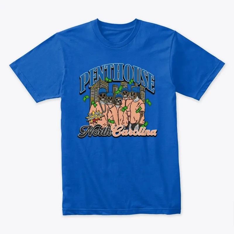 PENTHOUSE* 4REAL PEACHlBLUE T SHIRT